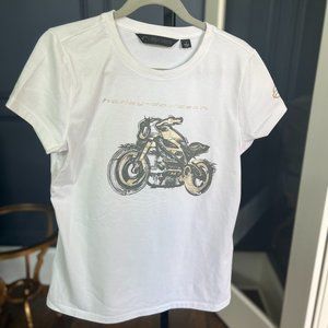 Harley Davidson Livewire Motorcycle Tee T-Shirt Sz M White Graphic Crew Neck